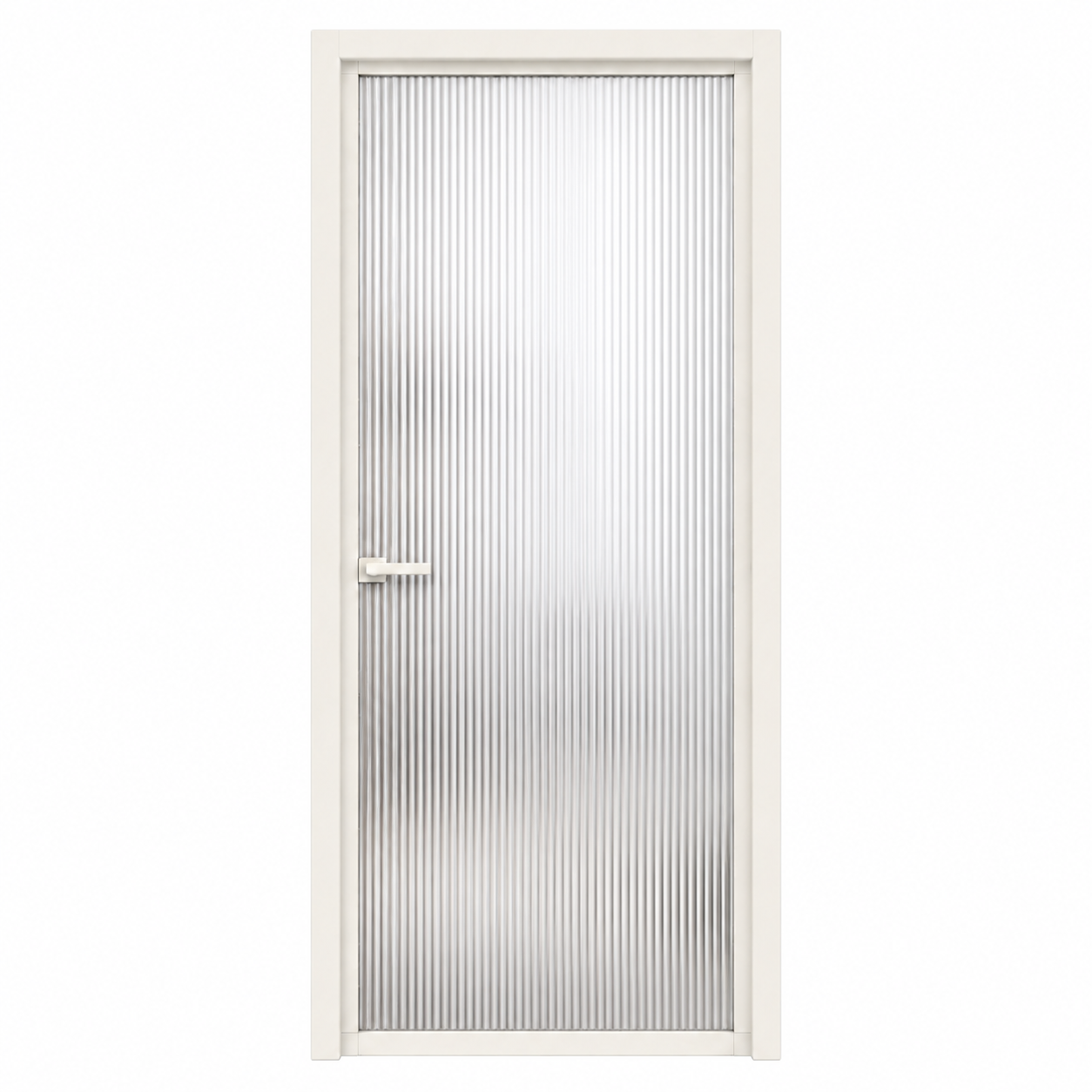Ultimate Ultra-Slim Ribbed Glass Bathroom Door