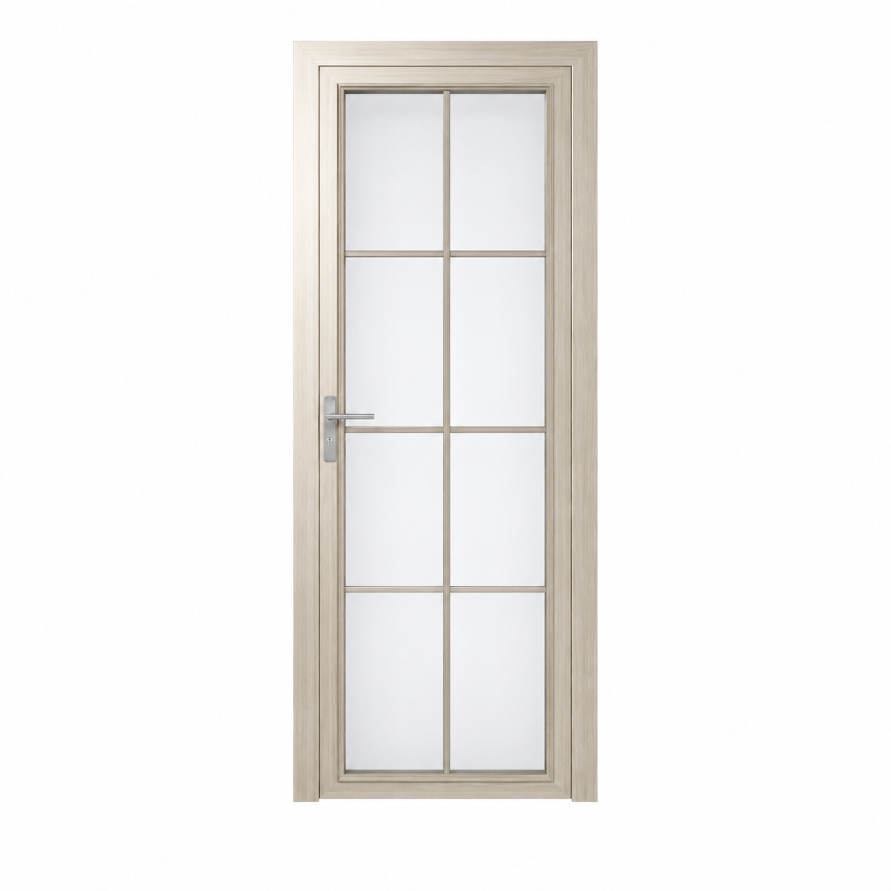 Wide-Frame Aluminum Glass Bathroom Door