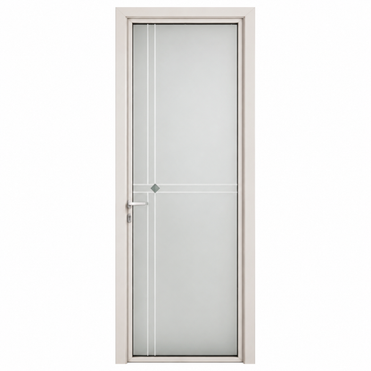 Mid-Slim Aluminum Glass Bathroom Door