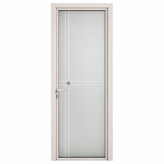 Mid-Slim Aluminum Glass Bathroom Door