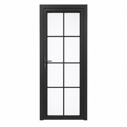Wide-Frame Aluminum Glass Bathroom Door