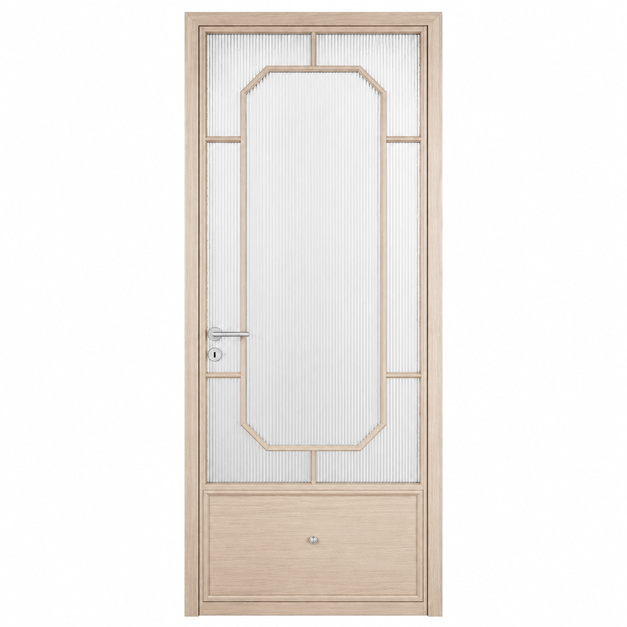 Ultra-Narrow Aluminum Privacy Glass Bathroom Door