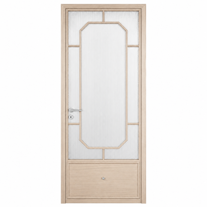 Ultra-Narrow Aluminum Privacy Glass Bathroom Door