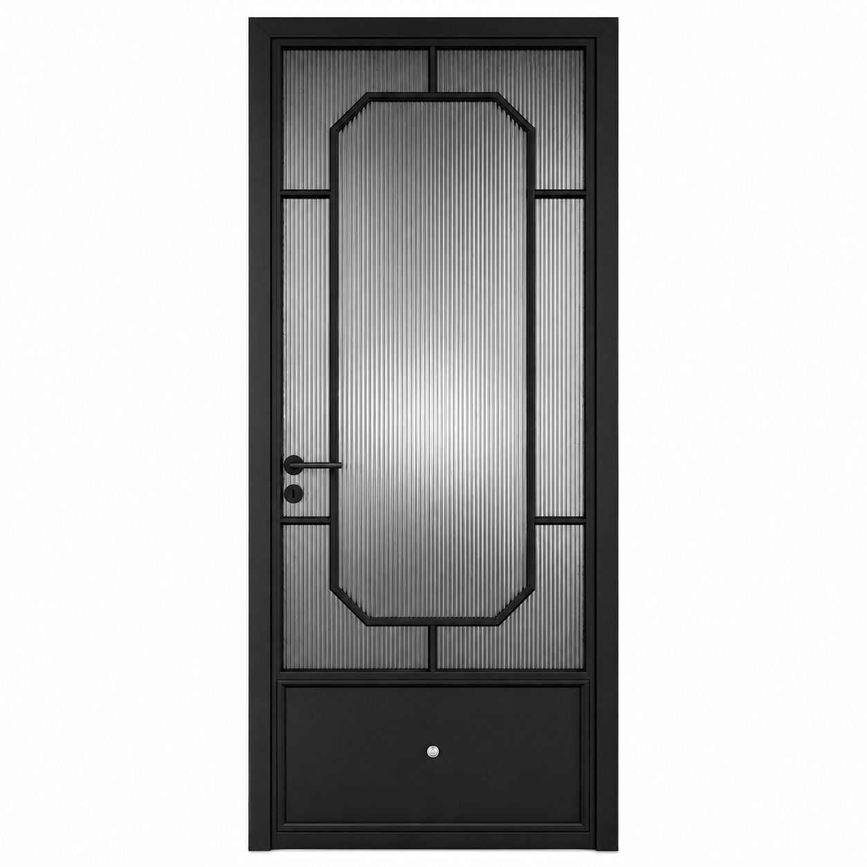 Ultra-Narrow Aluminum Privacy Glass Bathroom Door