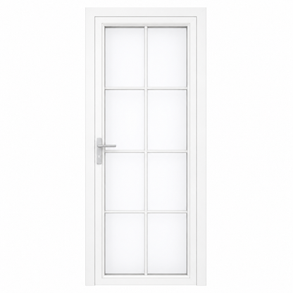 Wide-Frame Aluminum Glass Bathroom Door