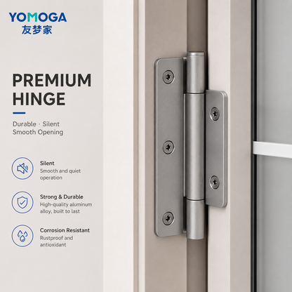 Mid-Slim Aluminum Glass Bathroom Door