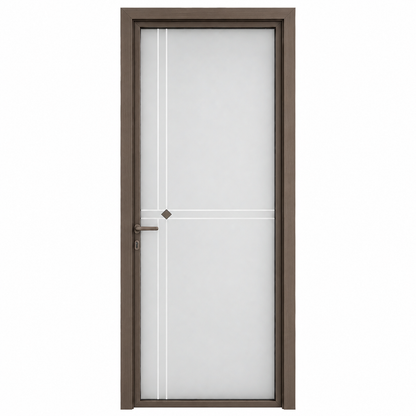Mid-Slim Aluminum Glass Bathroom Door