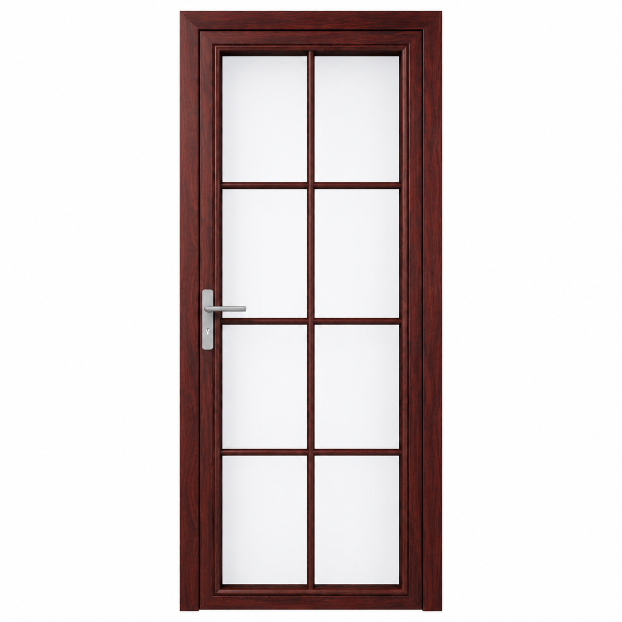 Wide-Frame Aluminum Glass Bathroom Door