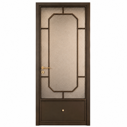Ultra-Narrow Aluminum Privacy Glass Bathroom Door