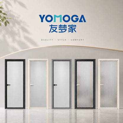 Ultimate Ultra-Slim Ribbed Glass Bathroom Door