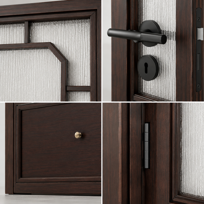 Ultra-Narrow Aluminum Privacy Glass Bathroom Door