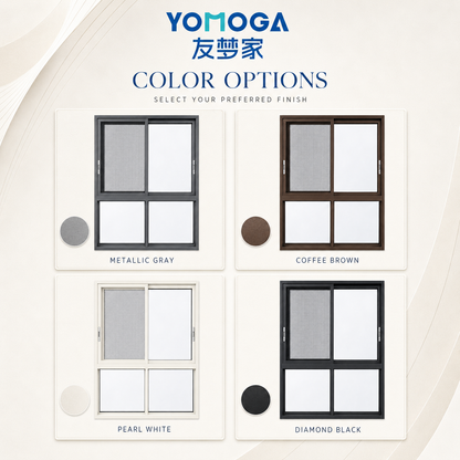 110 three-track sliding window finish options