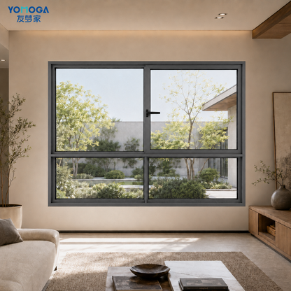 120 series side-pressure window, metallic gray closed view