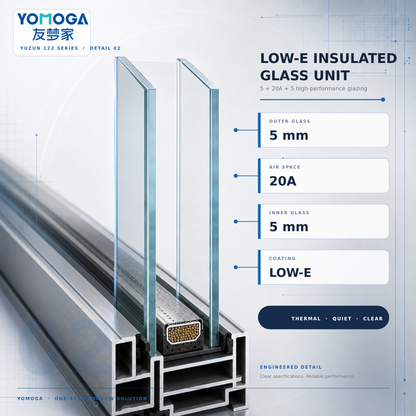 122 double thermal break casement window Low-E glazing