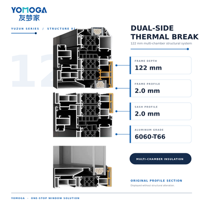 122 double thermal break casement window construction