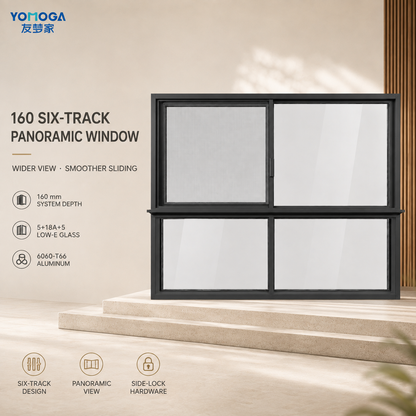 160 six-track panoramic sliding window system overview
