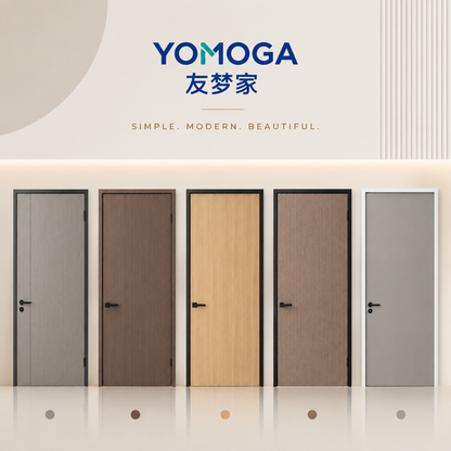 Aluminum Wood Interior Door finish options