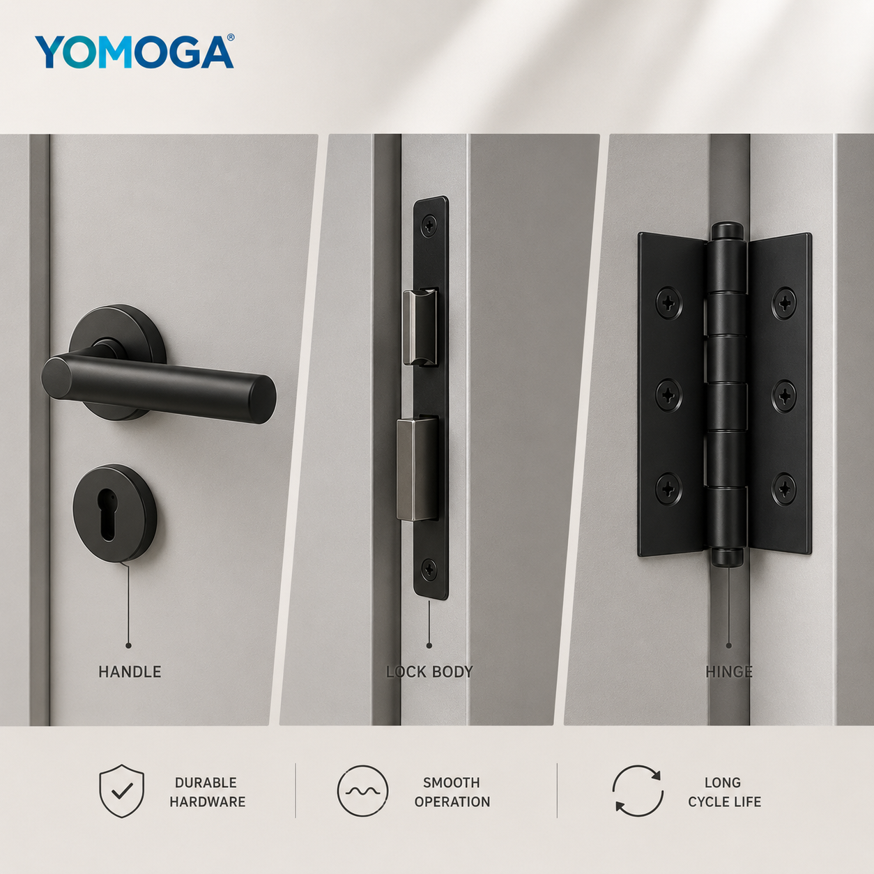 Carbon Crystal Door hardware detail