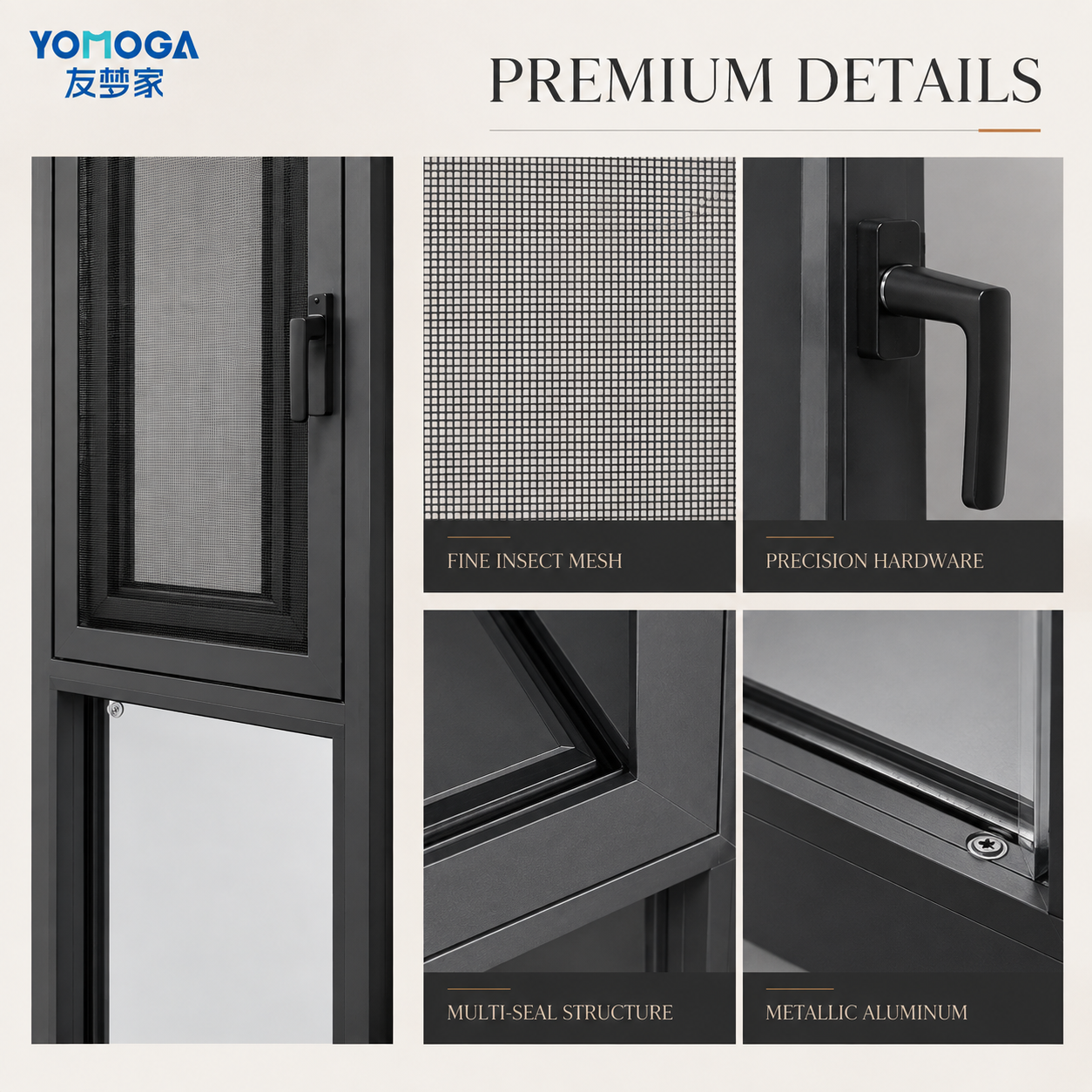 Supreme 120 casement window craftsmanship details