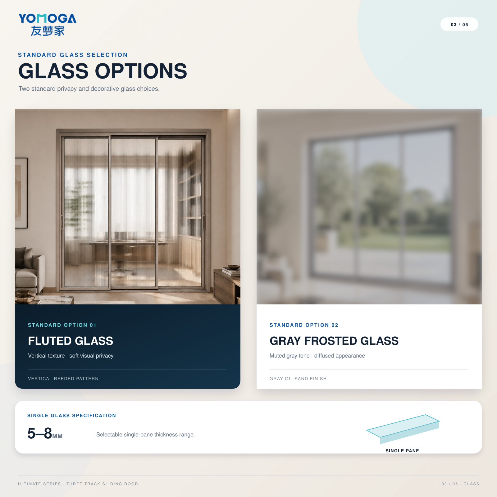 Ultimate Series Three-Track Sliding Door