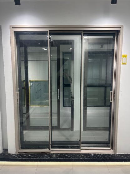 Installed Ultimate Series three-track sliding door
