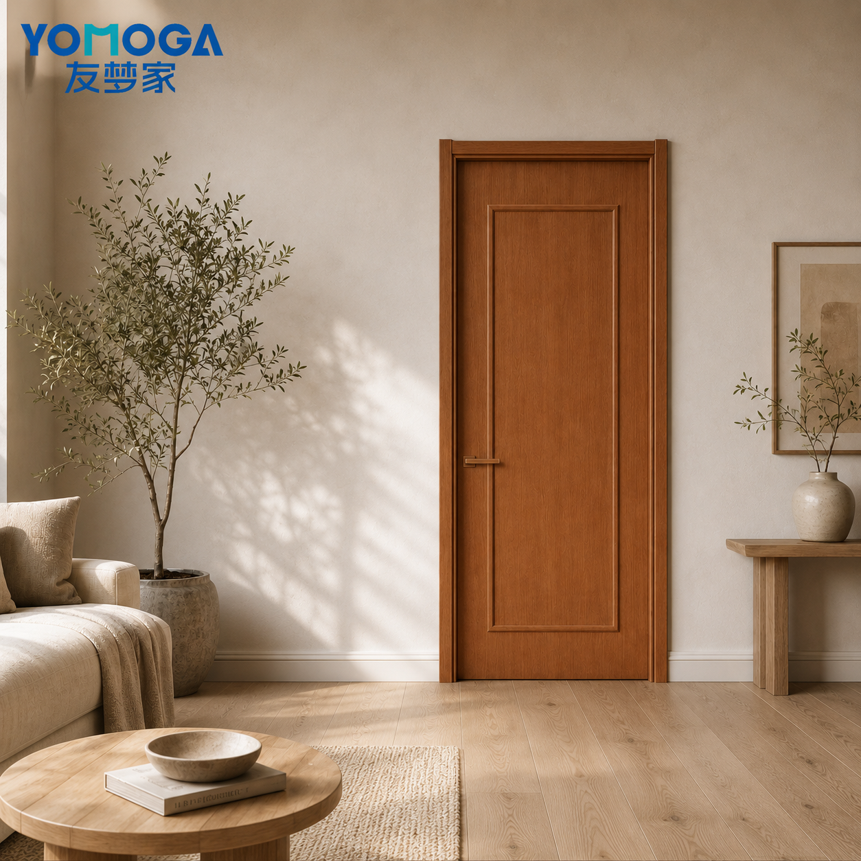 YOMOGA Waterproof 8 mm Panel Door installed closed