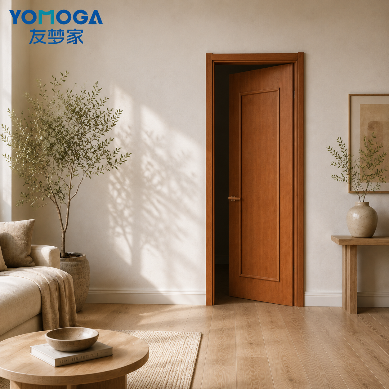YOMOGA Waterproof 8 mm Panel Door installed open